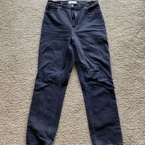 Abercrombie Curve Love The 90s Straight Ultra High Rise Washes Black Jeans